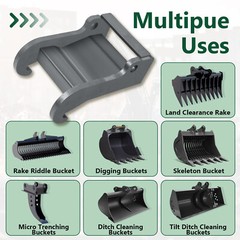 Universal Quick Attach Coupler Excavator Bucket For Bobcat E series E26 E32 E35