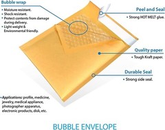 25 #0 6×10 Kraft Paper Bubble Padded Envelopes Mailers Shipping Case 6”x10”