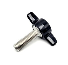 M8 x 25mm Thumb Screw T Bolts Black Clamping Tee Wing Knob Stainless 8mm Metric