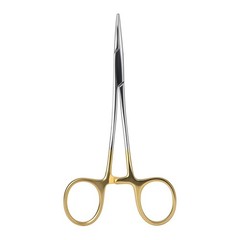 2Type Dental Hemostat Locking Forceps Surgical Instrument Curved & Straight Head