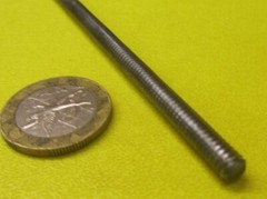 Threaded Steel Rods, Plain Finish, RH, 12-24 x 1 Foot Length, 5 Units