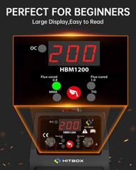 HITBOX 4 IN 1 Flux MIG Stick Lift TIG Welder Spool Gun Welding Machine 110V/220V