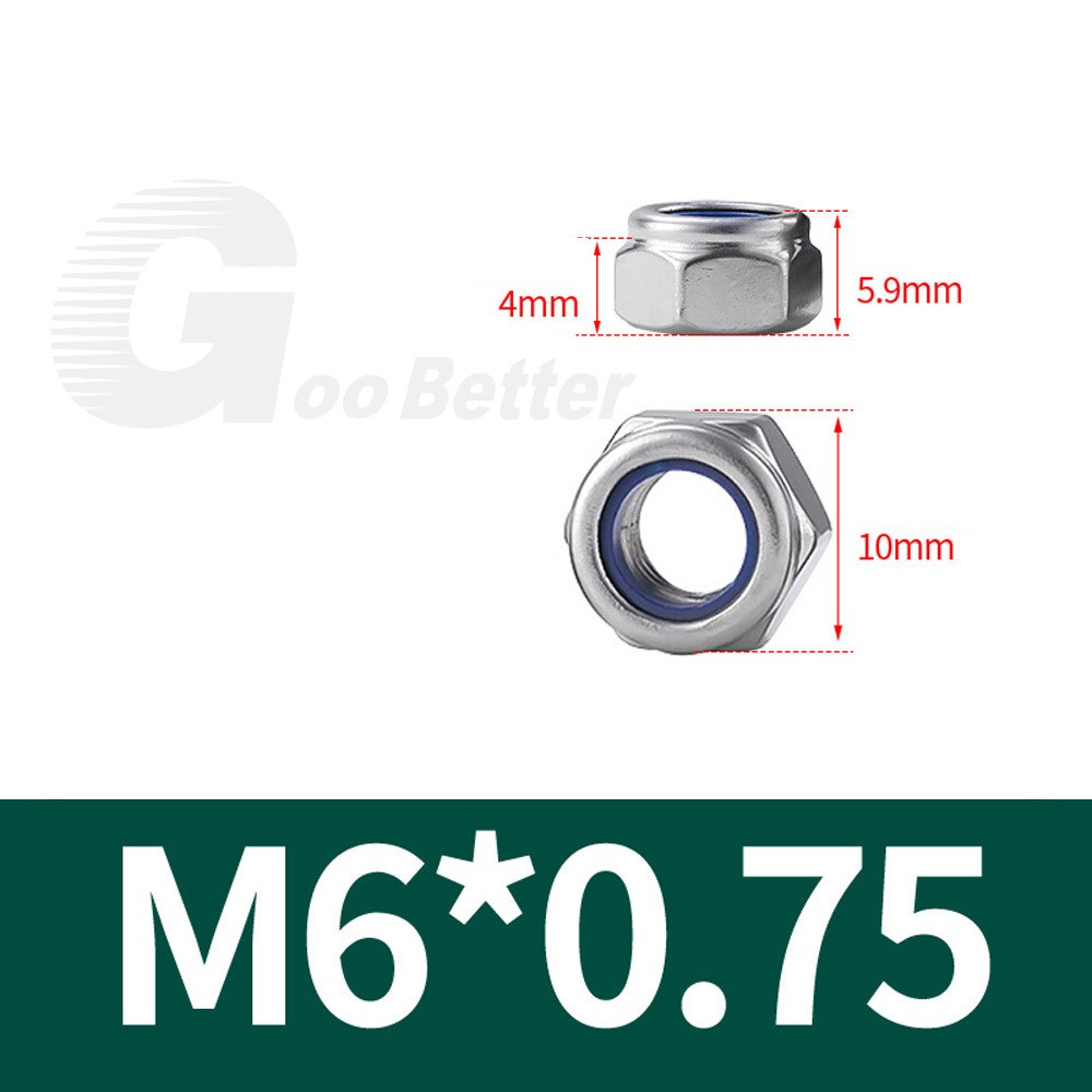 Nyloc Nylon Insert Locking Nuts Fine Thread M6 – M20 A2 Stainless Steel DIN 985