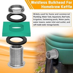 SS304 Stainless Steel Bulkhead Fitting 1/2″ NPT Female 3/4″ GHT Male Garden Hose