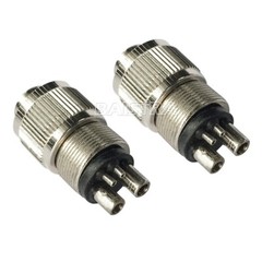 Dental Handpiece Tubing Change Adapter Connector Converter 4Holes to 2Holes