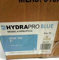 HydraPro Blue HPBL47112 CPVC Tee 2″ Slip x Slip x Slip Bag Of 5