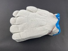 12 Pack Natural White String Grip Knit Cotton Work Gloves, XS/Small/Medium/Large