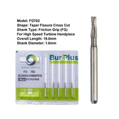 Wave Dental Surgical Carbide Burs High Speed Friction Grip Round Pear 330 25mm