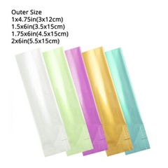 4CustomPrint 200 Glossy Smell Proof Aluminium Foil Powder Mix Stick Pouch Sachet
