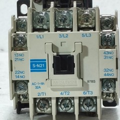 MITSUBISHI S-N21 MAGNETIC CONTACTOR 32A 100-110V COIL 50/60HZ