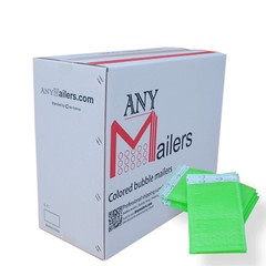 AirnDefense 500 #0 6.5X10″ Green Poly Bubble Mailers Shipping Padded Envelope