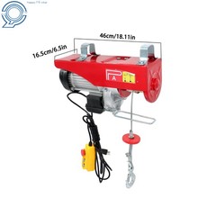 1600W 110V Mini Electric Hoist 2200lbs 14ft Wired Remote Control Crane Winch