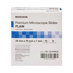 McKesson Glass Microscope Slides 25 X 75 X 1 mm Plain 72 pcs