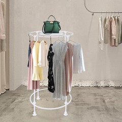 Round Garment Rack, Freestanding Hanging Rack, Clothes Store Display Rack