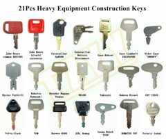 21 Keys set for Case CAT Komatsu Bobcat Heavy Equipment Construction