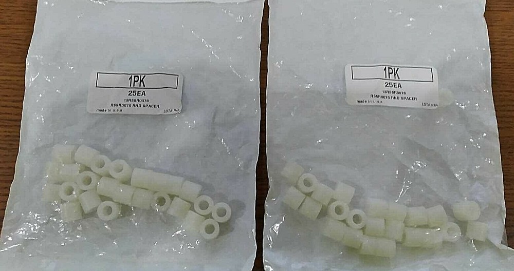 Essentra Components ROUND SPACER 13RSSR0076 25 PACK LOT OF 2