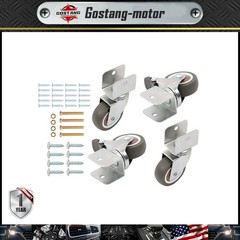 4 Pcs 2″ Casters U-Shaped Bracket Furniture Wheels (2 with brake&2 without)