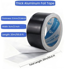 Black Aluminum Foil Tape High Temp Heavy Duty 2 INCH x 64 Feet,