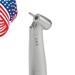 Dental Optic Fiber LED 1:4.2 Increasing Handpiece 45°Angle Head External Channel