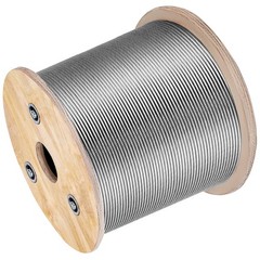 T316 Stainless Steel Cable 1/8″ 7×7 Steel Wire Rope Cable 500FT Cable Railing