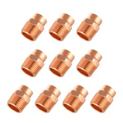10 PCS EFIELD 1/2″ C x 1/2″ MNPT Copper Male Adapter Fittings, Lead Free