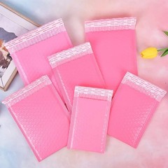 25 Pack Small Poly Bubble Lined Mailers Padded 5×7 Inches Pink Shipping Envel…