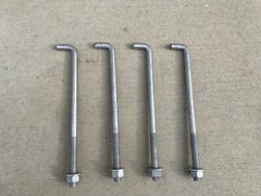 Sandbaggy 5/8″ x 12″ Threaded Concrete Anchor L-Bolts – Hot Dipped Galvanized