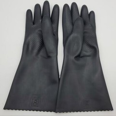 MAPA Butoflex 650 Butyl Gloves Chemical Resistant Size 8 Med 14″ Long Black Pair