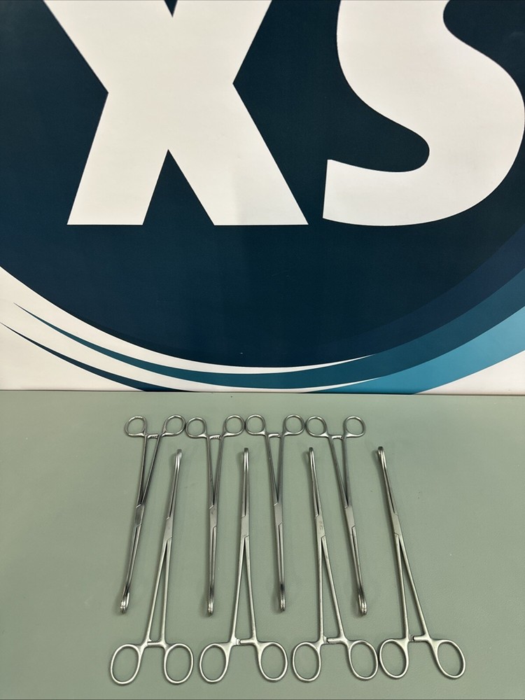 Professional 8” Surgical Sponge Holding Forceps Stainless Steel Set Of 8
