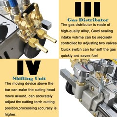 Torch Track Burner Gas Cutting Machine 110V Steel Cutter Welder Beveller