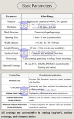 Youveim® Research Grade Titanium Diamond Mesh