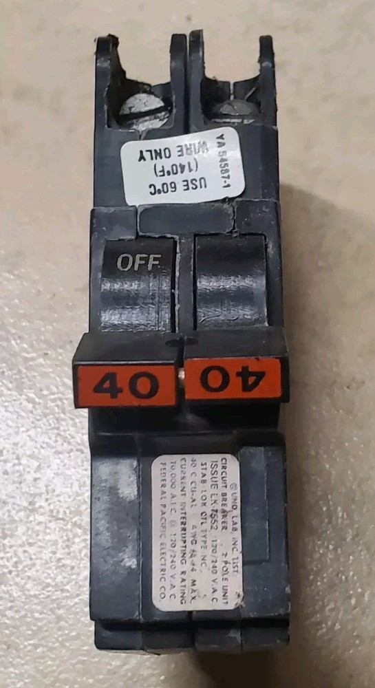 Federal Pacific NA240 Circuit Breaker Stab-lok Thin
