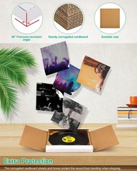 25 Pack Vinyl Record Shipping Boxes LP Mailers 12.5×12.5×1 Inch Album Paper Box