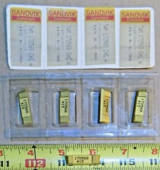 New SANDVIK TAM170568 Deep Grooving Carbide Insert 1/4″ Full Radius Width 5Piece