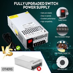 DC 12V 100A 1200W Switching Power Supply, 110V/220 V Power Supply AC to DC Co…
