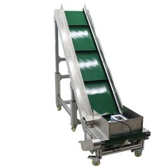 Electric PVC Belt Climbing Conveyor Inclined Conveyor for Assembly Lines 7.8″ W