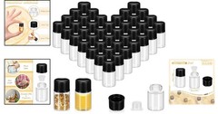 2ml Clear Small Glass Vials 100pcs with Screw Caps(100pcs) 100pcs,