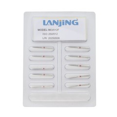 Dental Flame Diamond Burs 863/012F Fine Grit Friction Grip FG 1.6mm Multi-Use