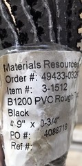 Kaman 3-1512 B1200 PVC Rough Top Black Conveyor Belts 57” Long x 3/4” Wide Qty-6