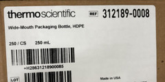 NEW (1) Nalgene Packaging Bottle, 250ml 8oz, Wide Mouth, HDPE