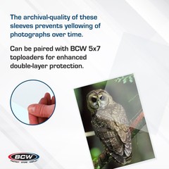 5×7 Photo Sleeves – 100 ct | Acid Free, No PVC | Soft Clear Plastic Photo Sle…