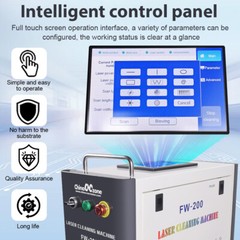 200W JPT Pulse Laser Cleaning Machine Wood Varnish Cleaning Double Pendulum US