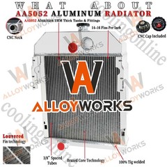 4-ROW 62MM RADIATOR FIT INTERNATIONAL FARMALL 300 350 MODEL TRACTOR #361704R93