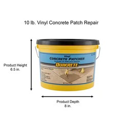 10 lb. Vinyl Concrete Patch Repair Cement Floor Sidewalk Steps, Crack Resistant