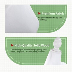 Adjustable Female Mannequin Torso Dress Form Clothing Display W/Tripod Stand