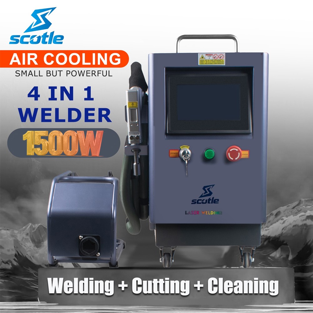 1500W 4 IN 1 Laser Welding Cleaning Machine Metal Cutting Air Cooling SUP 23T US