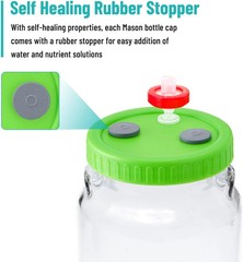Mushroom Liquid Culture Mycelium JAR LIDS,Set of 12, Wide Mouth With PTFE Filter