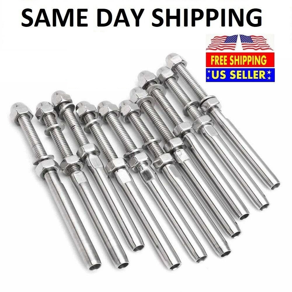 T316 Stainless Steel Swage Threaded Tensioner End Fittings 5/32″ Cable Railing