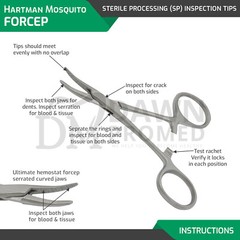 Fishing Hemostat Forceps 3.5″ Curved Mosquito Locking Clamps German Grade