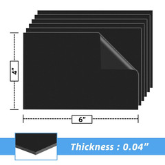 Non Adhesive Magnetic Sheets 4”X6” 6Pcs,Plain Magnets Sheets,Flexible Magnetic